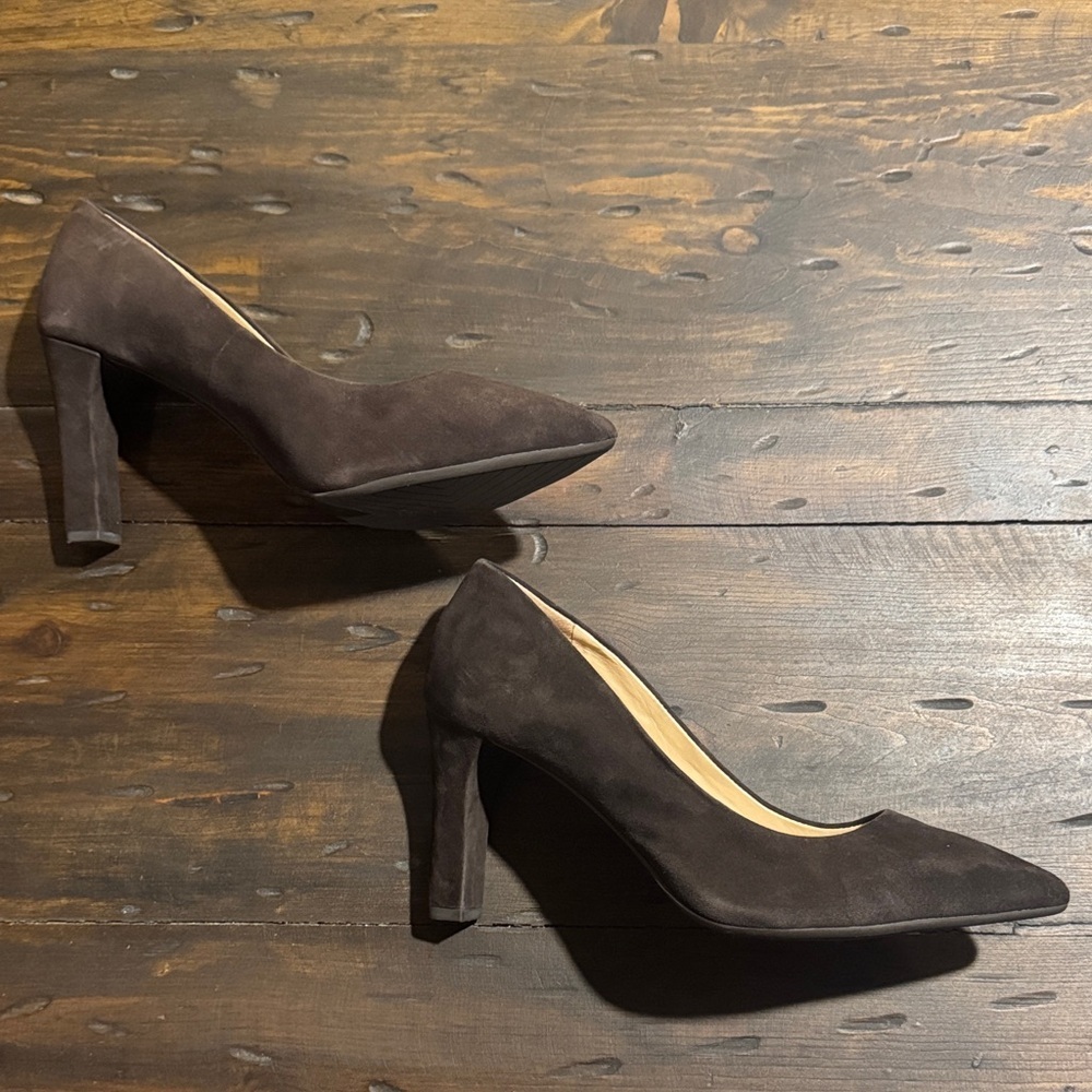 ANTONIO MELANI Dark Brown Genuine Leather Women's Heels